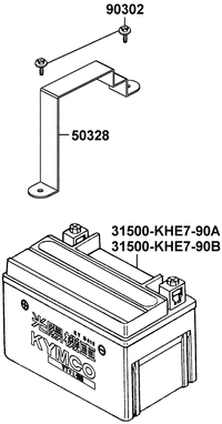 Kymco MAXXER 250 - F11 Baterie