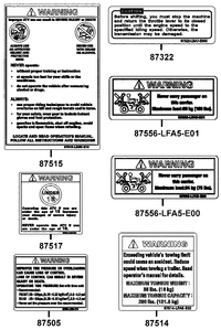 F24 Samolepky a upozorňující štítky