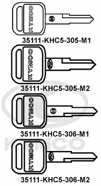 KYMCO GRAND DINK 50 (G-DINK) - F25 Polotovar klíče a fix pro opravu laku