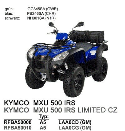 Kymco MXU 500 IRS (DE + CZ) & LIMITED CZ