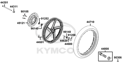 KYMCO K-PIPE 50 - F09 Přední kolo