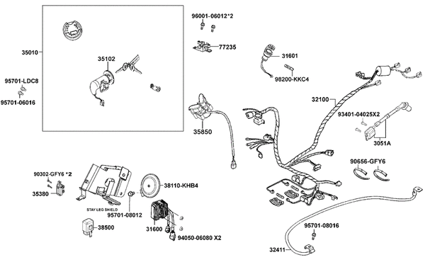 F19 Elektrický systém a sada zámků