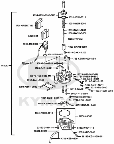 KYMCO GRAND DINK 50 (G-DINK) - E11 Karburátor